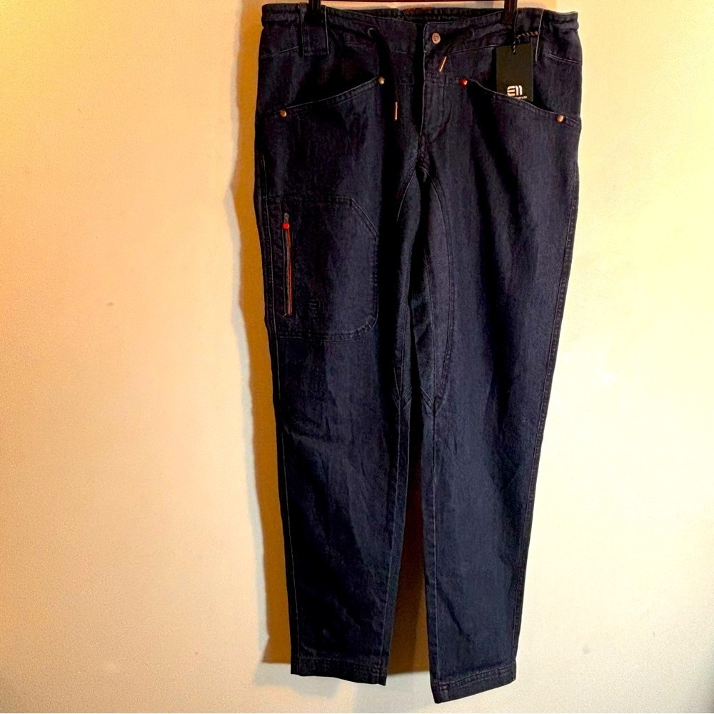 En State Of Elevenate Sz M Cabin Pants Denim Sweden Pockets Comfort Pants New